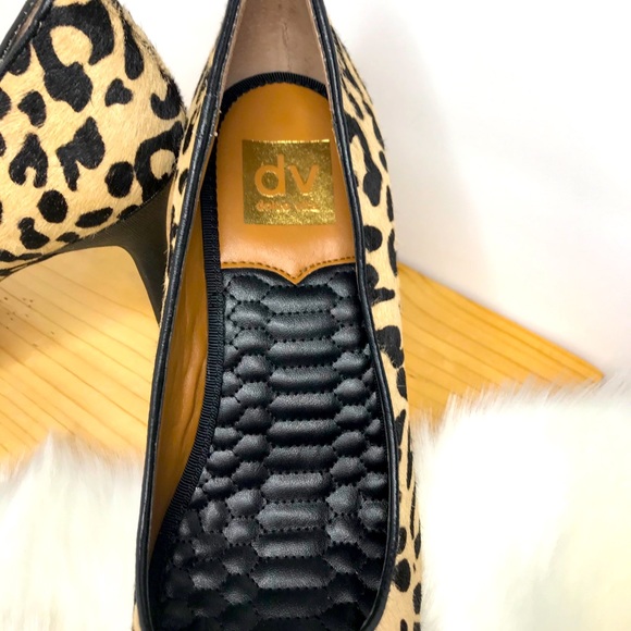 Dolce Vita leopard print fur heels size 8 - Picture 4 of 12